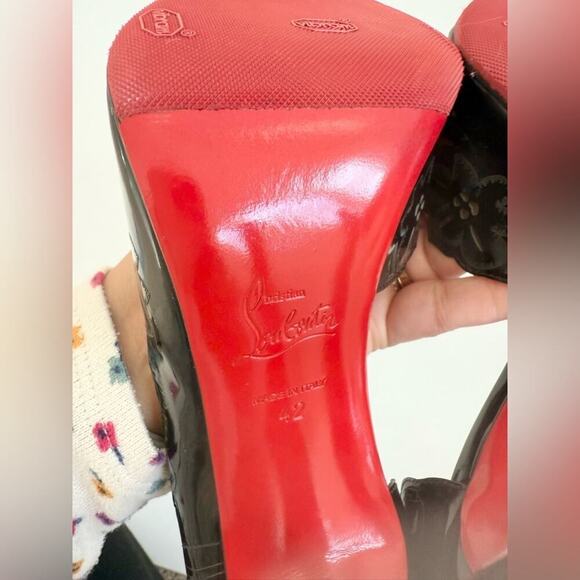 Christian Louboutin Black Heels with Red Soles - Picture 8 of 11